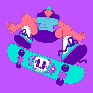 Hylton Warburton - Character Development, Digital, Graphic, Lifestyle, Neon, People, Recreation, Sports/Recreation, Tween, Vector Art