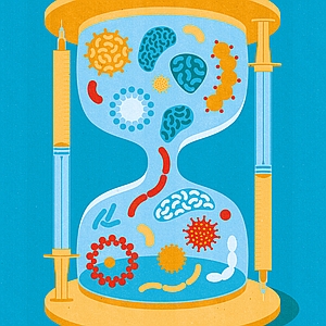 Kotryna Zukauskaite - Bacteria, Clinical Study, Editorial, Health, Healthcare, Hourglass, Immune System, Immunization, Pharmaceutics, Research, Syringe, Time, Treatment, Vaccine, Virus