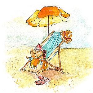 Simone Tieber - Editorial, Entertainment, Holiday, Lifestyle, Line & Wash, Line with Color, Nature, Sports/Recreation, Travel, Travel/Transportation, Vacation, Watercolor