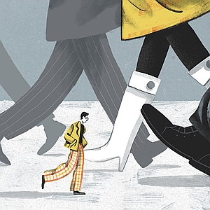 Mattia Riami - City, Human Resource, Humanity, People, Problem, Prospect, Psychology, Sad, Sadness, Shoes, Short Term, small, Walking, Yellow