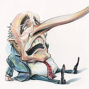 Richard Ewing - Acrylic, Crime, Distorted, Editorial, Humor, Humorous, Humorous/Comic, Law, Politics, Portraiture, Satirical